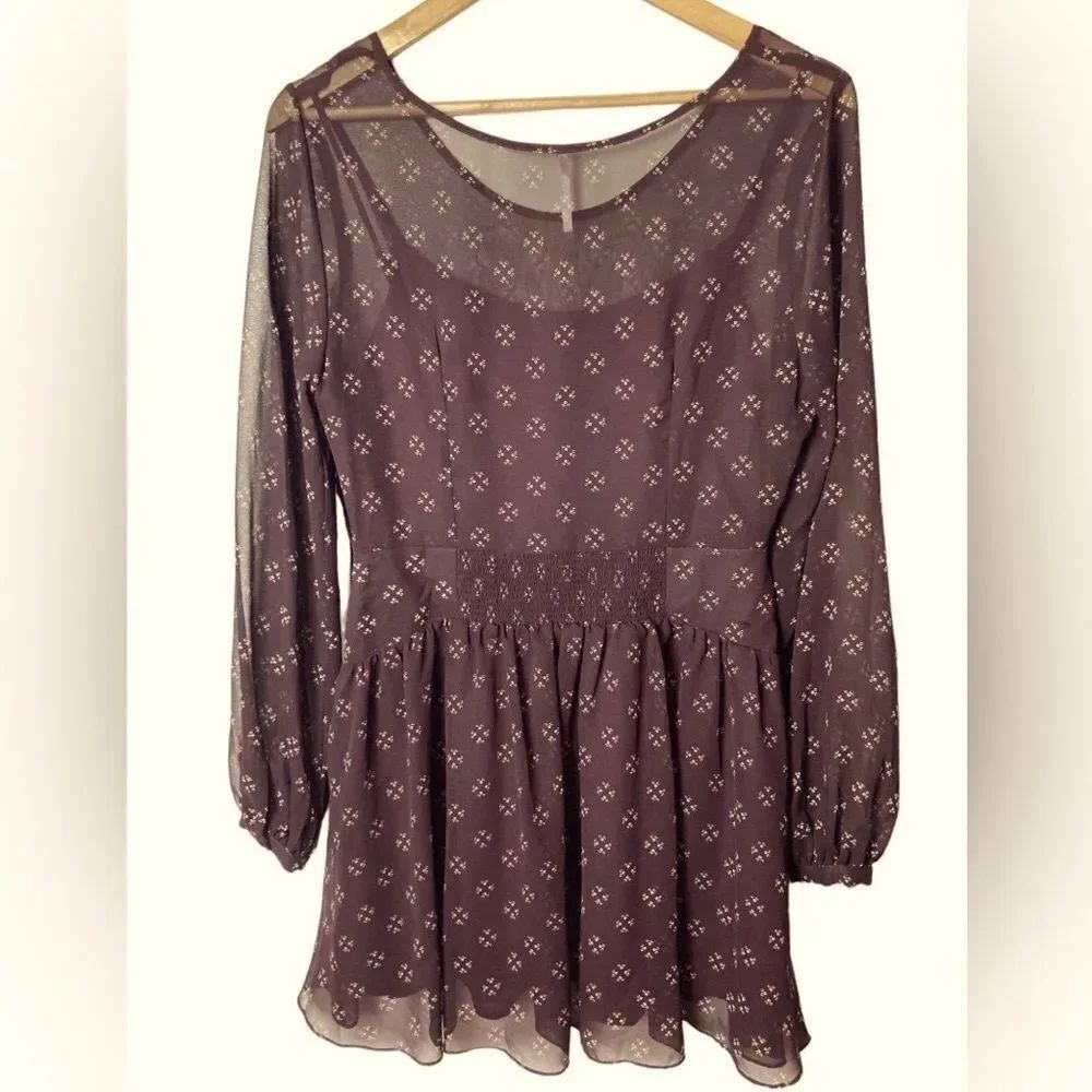 Free People Lavender Sheer Dress Woman’s Size S/P